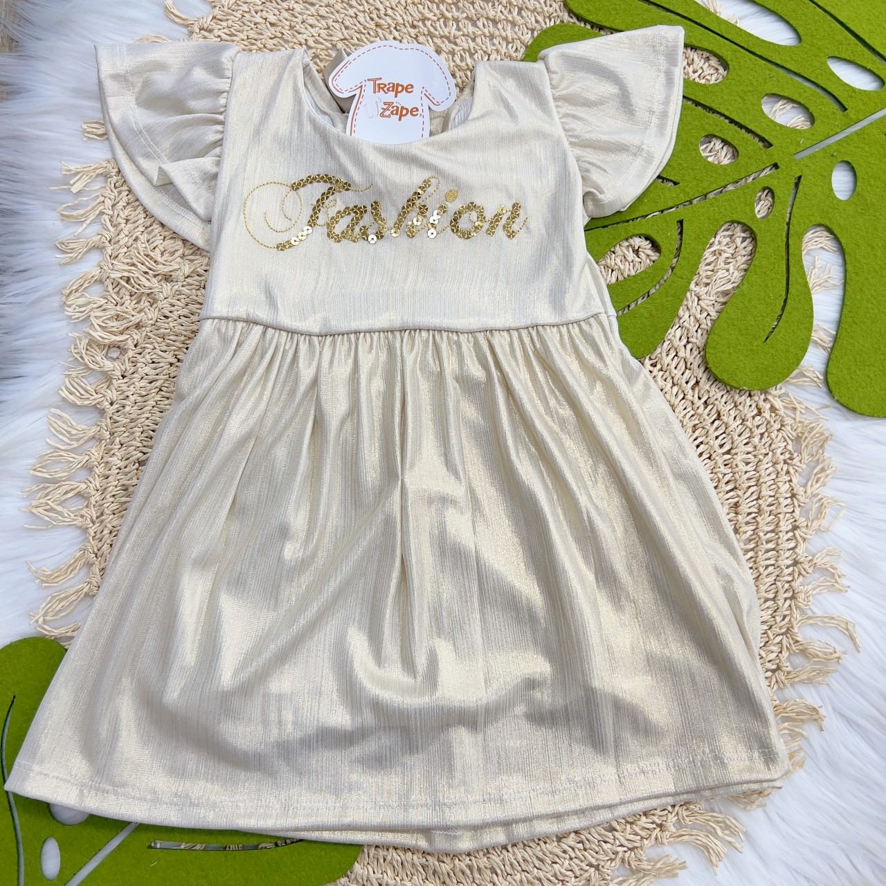 Vestido Fashion Dourado
